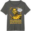 imageStar Wars C3PO I Just Dont Understand Human Behavior Quote TShirtAsphalt Grey
