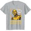 imageStar Wars C3PO I Just Dont Understand Human Behavior Quote TShirtHeather Grey