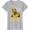 imageStar Wars C3PO I Just Dont Understand Human Behavior Quote TShirtHeather Grey