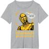 imageStar Wars C3PO I Just Dont Understand Human Behavior Quote TShirtHeather Grey