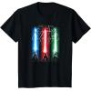 imageStar Wars Classic Epic Lightsabers Jedi Force Logo TShirtBlack