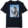 imageStar Wars Classic Han Solo I Know You Love Me Poster TShirtBlack