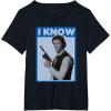imageStar Wars Classic Han Solo I Know You Love Me Poster TShirtBlack