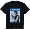 imageStar Wars Classic Han Solo I Know You Love Me Poster TShirtBlack