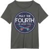 imageStar Wars Classic May The Fourth Be With You Circle Logo TShirtAsphalt Grey
