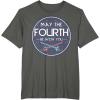 imageStar Wars Classic May The Fourth Be With You Circle Logo TShirtAsphalt Grey