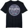 imageStar Wars Classic May The Fourth Be With You Circle Logo TShirtBlack
