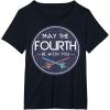 imageStar Wars Classic May The Fourth Be With You Circle Logo TShirtBlack