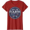 imageStar Wars Classic May The Fourth Be With You Circle Logo TShirtCranberry Red