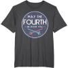 imageStar Wars Classic May The Fourth Be With You Circle Logo TShirtDark Heather Grey