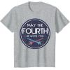 imageStar Wars Classic May The Fourth Be With You Circle Logo TShirtHeather Grey