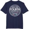 imageStar Wars Classic May The Fourth Be With You Circle Logo TShirtNavy Blue