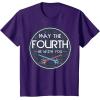 imageStar Wars Classic May The Fourth Be With You Circle Logo TShirtPurple