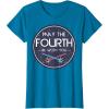 imageStar Wars Classic May The Fourth Be With You Circle Logo TShirtSapphire Blue