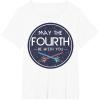 imageStar Wars Classic May The Fourth Be With You Circle Logo TShirtWhite