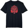 imageStar Wars Darth Maul Dark Side Villains Head Gothic Flames TShirtBlack