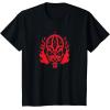 imageStar Wars Darth Maul Dark Side Villains Head Gothic Flames TShirtBlack