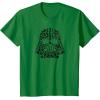imageStar Wars Darth Vader St Patricks Day Shamrocks Distressed TShirtKelly Green