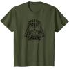 imageStar Wars Darth Vader St Patricks Day Shamrocks Distressed TShirtOlive Green