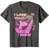 imageStar Wars Han Leia THE KISS quotI Love You  I Knowquot TShirt TShirtAsphalt Grey