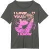 imageStar Wars Han Leia THE KISS quotI Love You  I Knowquot TShirt TShirtAsphalt Grey