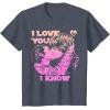 imageStar Wars Han Leia THE KISS quotI Love You  I Knowquot TShirt TShirtHeather Blue