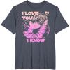 imageStar Wars Han Leia THE KISS quotI Love You  I Knowquot TShirt TShirtHeather Blue
