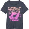 imageStar Wars Han Leia THE KISS quotI Love You  I Knowquot TShirt TShirtHeather Blue