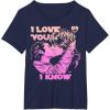 imageStar Wars Han Leia THE KISS quotI Love You  I Knowquot TShirt TShirtNavy Blue