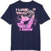 imageStar Wars Han Leia THE KISS quotI Love You  I Knowquot TShirt TShirtNavy Blue