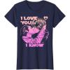 imageStar Wars Han Leia THE KISS quotI Love You  I Knowquot TShirt TShirtNavy Blue