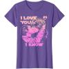 imageStar Wars Han Leia THE KISS quotI Love You  I Knowquot TShirt TShirtPurple Heather