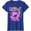 imageStar Wars Han Leia THE KISS quotI Love You  I Knowquot TShirt TShirtRoyal Blue