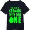 imageStar Wars Luck Is Strong Bold Saint Patrick Graphic TShirt TShirtBlack