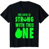 imageStar Wars Luck Is Strong Bold Saint Patrick Graphic TShirt TShirtBlack