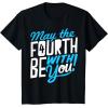imageStar Wars May The 4th Be With You Colorful Word Stack TShirtBlack