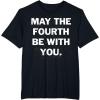imageStar Wars May The Fourth Be With You Bold Vintage Poster TShirtBlack