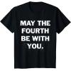 imageStar Wars May The Fourth Be With You Bold Vintage Poster TShirtBlack