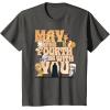 imageStar Wars May The Fourth Be With You Main Characters TShirtAsphalt Grey