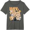 imageStar Wars May The Fourth Be With You Main Characters TShirtAsphalt Grey