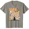 imageStar Wars May The Fourth Be With You Main Characters TShirtSlate Grey