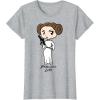 imageStar Wars Princess Leia Cute Cartoon Graphic TShirt TShirtHeather Grey