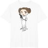 imageStar Wars Princess Leia Cute Cartoon Graphic TShirt TShirtWhite