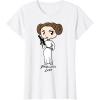 imageStar Wars Princess Leia Cute Cartoon Graphic TShirt TShirtWhite