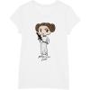 imageStar Wars Princess Leia Cute Cartoon Graphic TShirt TShirtWhite