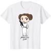 imageStar Wars Princess Leia Cute Cartoon Graphic TShirt TShirtWhite