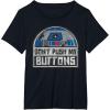 imageStar Wars R2D2 Droid Dont Push My Buttons TShirtBlack