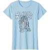 imageStar Wars R2D2 Vintage Distressed C2 Disney TShirtBaby Blue