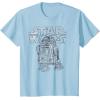 imageStar Wars R2D2 Vintage Distressed C2 Disney TShirtBaby Blue