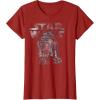 imageStar Wars R2D2 Vintage Distressed C2 Disney TShirtCranberry Red